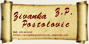 Živanka Postolović vizit kartica